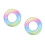 2St Opblaasbare Zwembanden Met Regenbooggradient En Glitters Multi 9