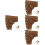 4Pièces Étuis En Cuir Pour Portable Marron 7