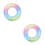 2St Opblaasbare Zwembanden Met Regenbooggradient En Glitters Multi 10