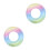 2St Opblaasbare Zwembanden Met Regenbooggradient En Glitters Multi 11