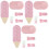 3Ensembles Assiettes Papier Rose Pour Glace Couverts 3