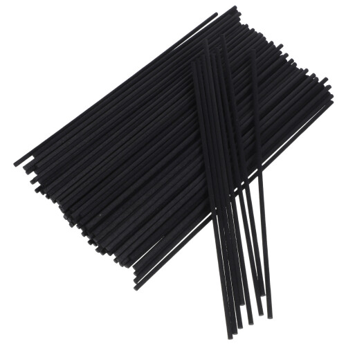 400Pcs Fiber Reed Rod Diffuser Sticks Black Essential Oil Scent Refill 1