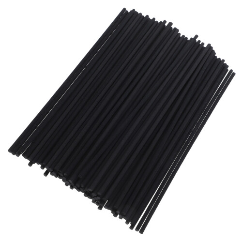 400Pcs Fiber Reed Rod Diffuser Sticks Black Essential Oil Scent Refill 2