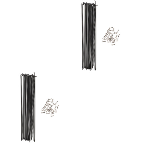 60Pièces Rayons Roue Acier Noir Usage Polyvalent Durable 2