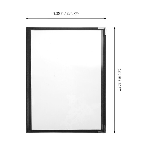 2Pièces Protège-Menus Transparent PVC Pour Restaurant Café 1