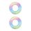 2St Opblaasbare Zwembanden Met Regenbooggradient En Glitters Multi 1