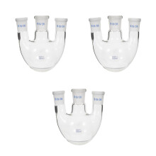 3Pièces Ballons Chauffants 3 Cols Verre Transparent Usage Laboratoire