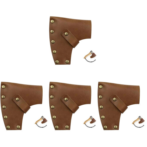 4Pièces Étuis En Cuir Pour Portable Marron