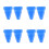 8St Lichtgewicht Blauwe fork Houder Met Silicone Voor 1