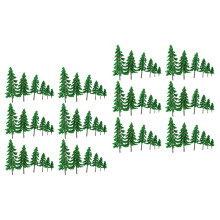 60Pièces Arbres Miniatures En Plastique Vert Pour Décor Maquette
