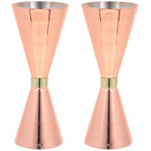 2St Roestvrijstalen Cocktail Jigger Barmaatje Rose Goud Voor Thuis