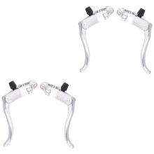 2Paren Robuuste Zilveren Fietsremhendels Van Aluminium Voor Veiligheid