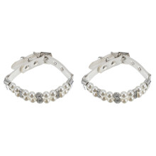 2St Flexibele Parel Halsband Met Riem Huisdieren En
