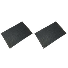2St Silicone Afvoer- En Droogmat Zwart Met Diepe Groeven Voor Tafels