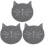 3Pièces Visage Chat Résistant Usure Anti Urine 2