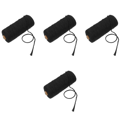 Corde Coton Noir Tricotée Main Cadeau Cuisine 2