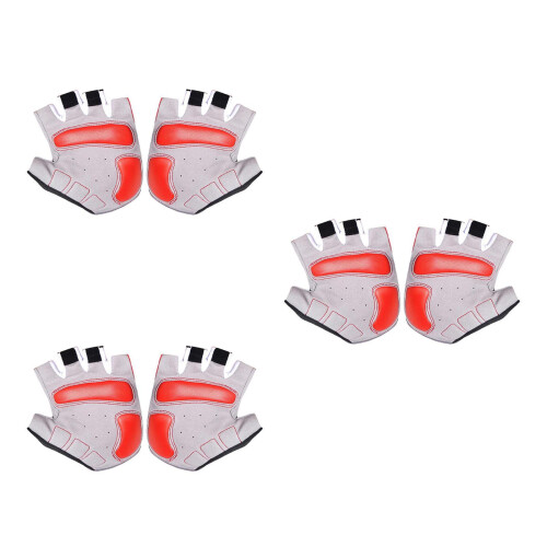 3Paren Ademende Half Finger Handschoenen Antislip Fietsen