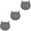 3Pièces Visage Chat Résistant Usure Anti Urine 5