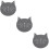 3Pièces Visage Chat Résistant Usure Anti Urine 9