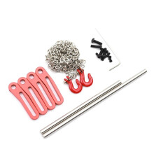 RC Car Upgrade Adjustable Front & Rear Bumpers Kit for 1/10 SCX10 TRX4 LCG RC Car Upgrade Parts Red