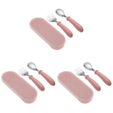 3Sets Roze Rvs Baby Zelfstandig Training