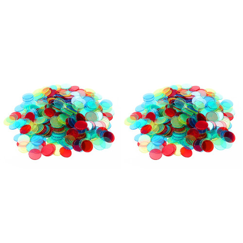 2St Assortiment Van 400 Plastic Chips Voor Kaarten