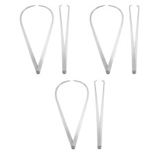 6St Meetpassers Rvs Set Zilverkleurig Voor - En Buitendiameter
