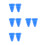 8St Lichtgewicht Blauwe fork Houder Met Silicone Voor 4