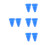 8St Lichtgewicht Blauwe fork Houder Met Silicone Voor 5