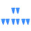 8St Lichtgewicht Blauwe fork Houder Met Silicone Voor 6