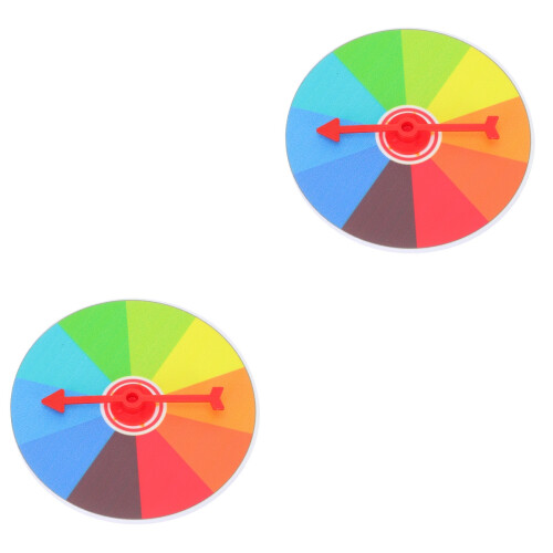 2Pièces Roue De Jeu Suspendue Multi Couleurs Pour Fêtes Et Écoles 2