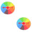 2Pièces Roue De Jeu Suspendue Multi Couleurs Pour Fêtes Et Écoles 5