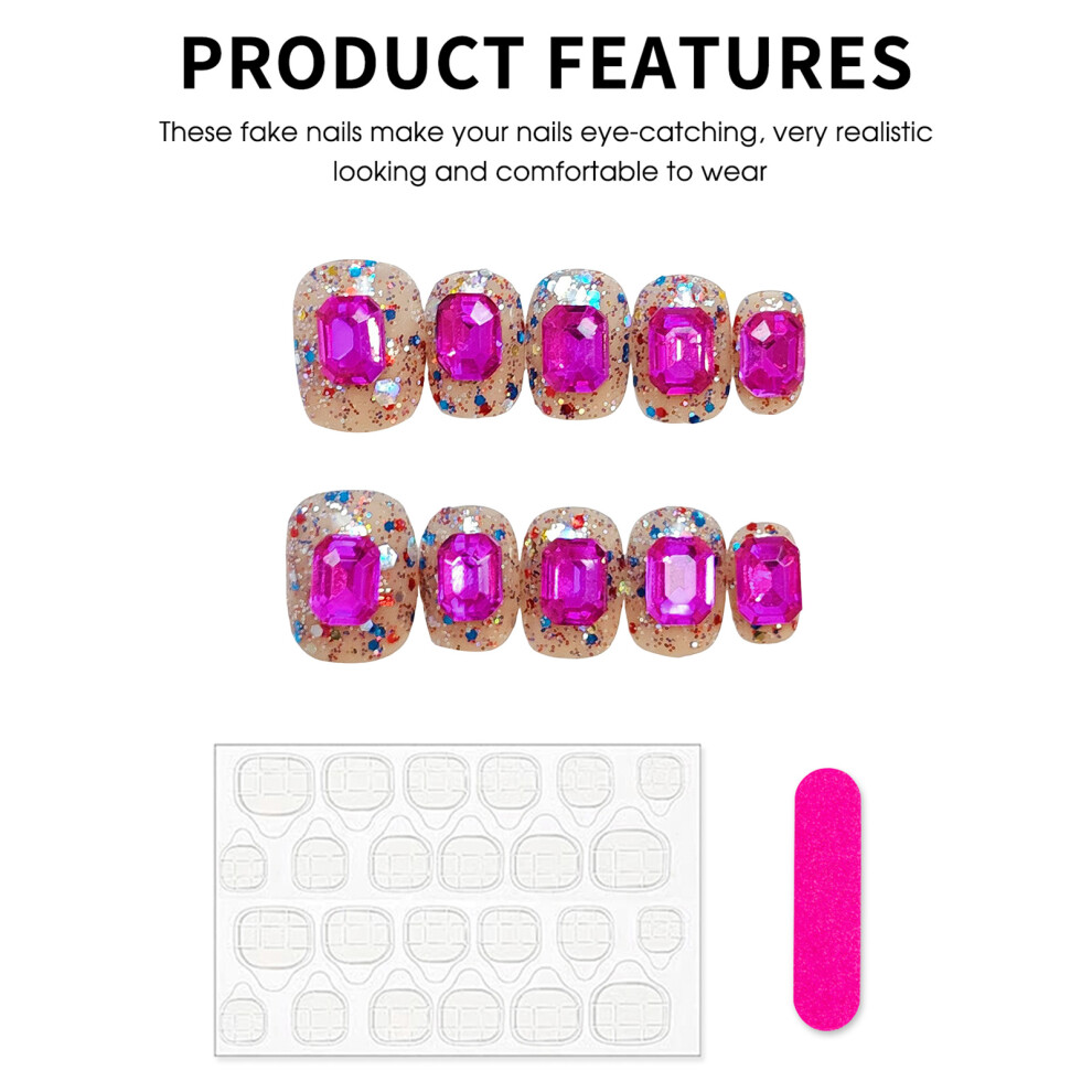 Dcph-Clothing (Xs) Rose Red False Nails - Comfortable & Stylish