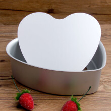 (3 Inches) Heart Cake Mold 3-8\" Aluminum Easy Release Gift