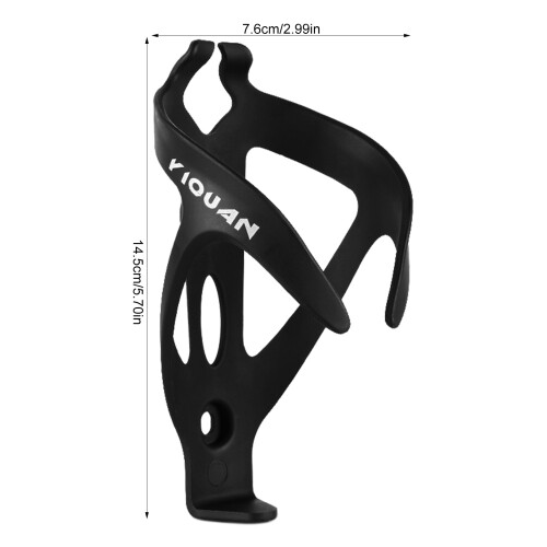 (Black) Cycling Bottle Holder - Universal & Non-Slip 2