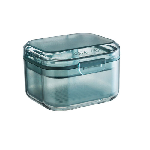 (Blue) Travel Retainer Case w/ Strainer for Clear Braces 2