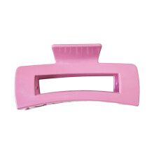 (Naked Feel Pink Square) Strong Grip Silicone Shark Hair Clip for Women