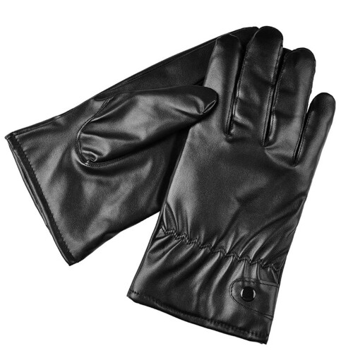 (RIVET) Men\'s Winter Touchscreen PU Leather Gloves Windproof