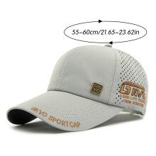 (Light Grey) Outdoor Sun Protection Baseball Cap for Sports