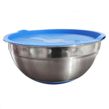 (Navy Blue) Anti-Slip Silicone Bowl with Lid for Salad & Lunch