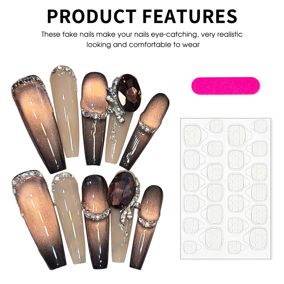 Dachuang Beauty (L) Glitter Cat Eye Acrylic Nails For Diy Salon