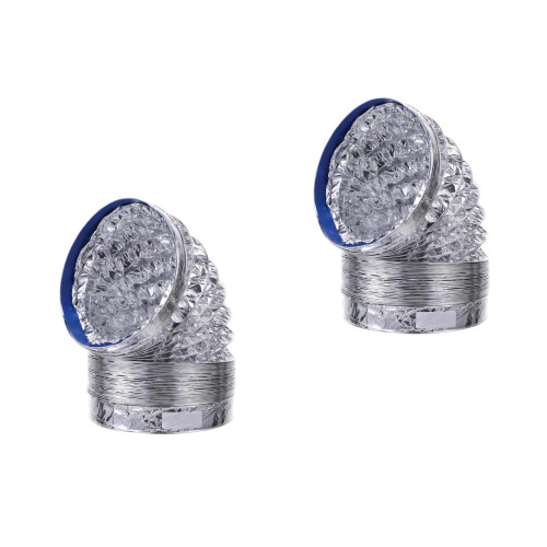 2Pièces Tuyau D'évacuation Sèche-Linge Aluminium Argent Résistant