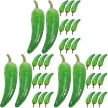 90Pièces Faux Piments En Mousse Vert Accessoires Décoratifs