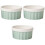 3Pièces Bols Céramiques Vert Clair Pour Cuisson Et Service 3