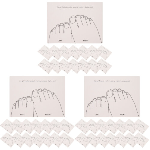 45Pièces Cartes Nail Art Présentation Papier Lisse Multiples