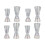 8Pièces Double Verre Transparent Accessoires Bar Professionnel 1
