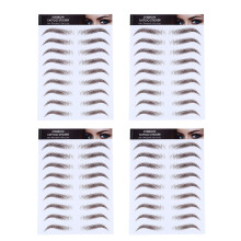 12Pièces Sourcils 6D Imitation Poils Marron Waterproof Pour
