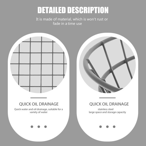 1Pièces Panier Acier Noir Pour Cuisine Rangement Multusage 2