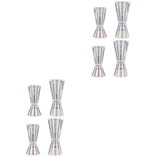 8Pièces Double Verre Transparent Accessoires Bar Professionnel 2