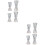8Pièces Double Verre Transparent Accessoires Bar Professionnel 5